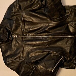 Vintage LEATHER ATTIC Biker Leather Jacket Size 42